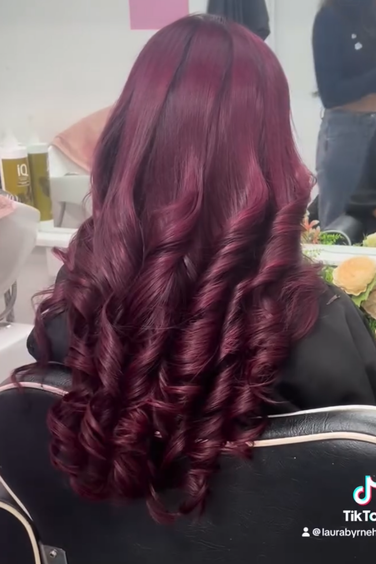 Cranberry Red Human Hair Extensions