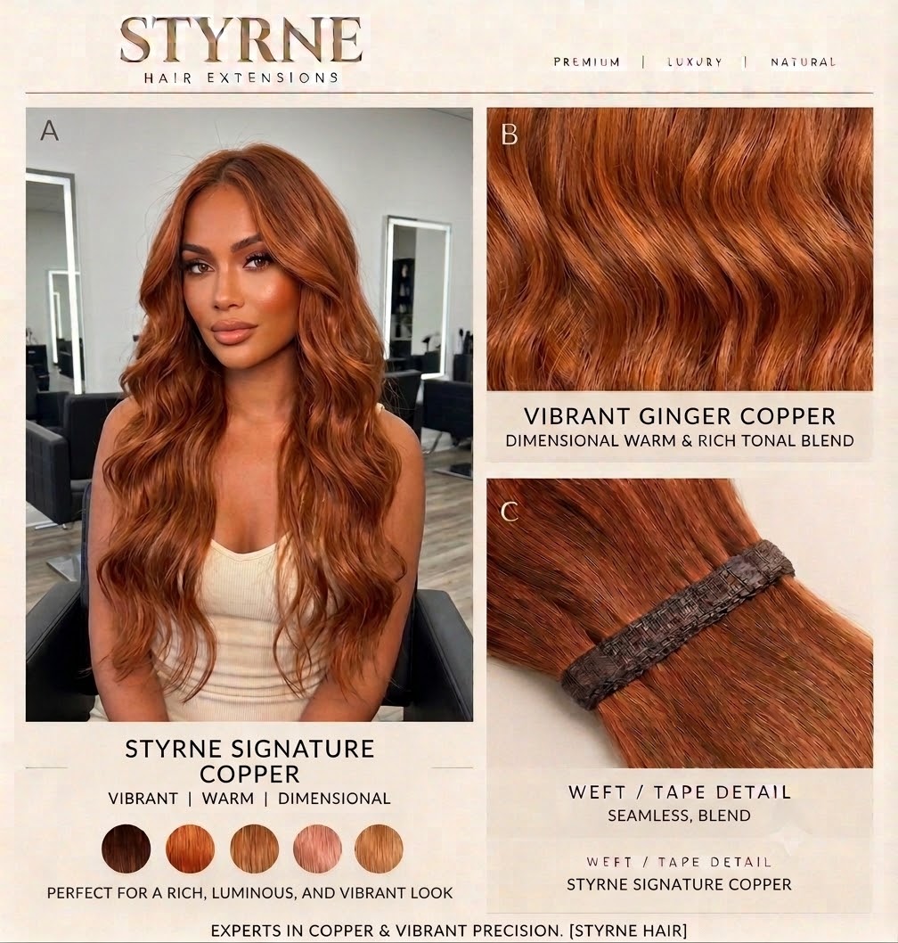 Copper Human Hair Extensions